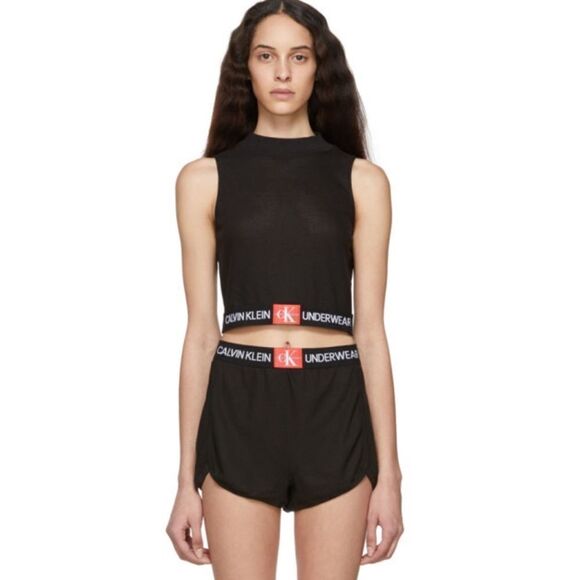 Calvin Klein Underwear Black Mesh Tank Top NEW - Picture 1 of 3